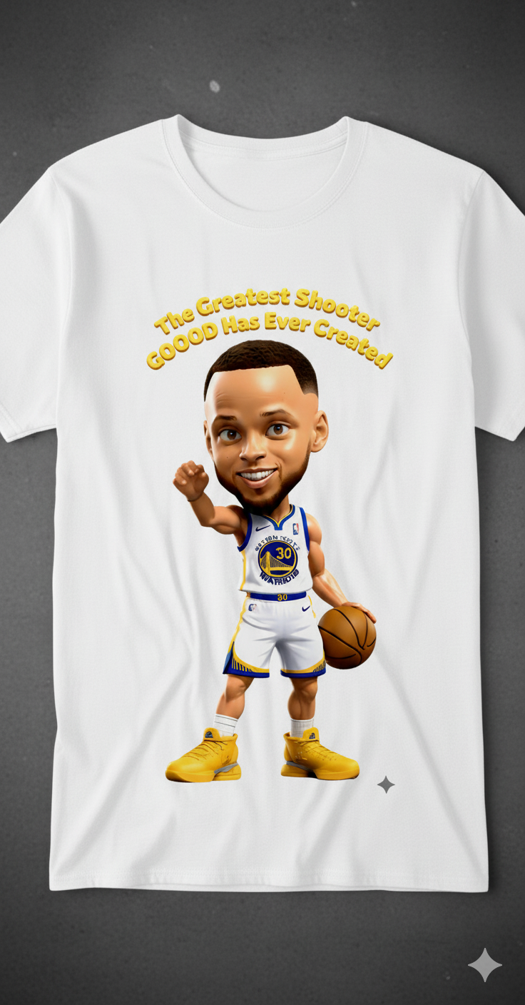 Stephen Curry Cartoon #30 GSW Basketball Fan T-Shirt