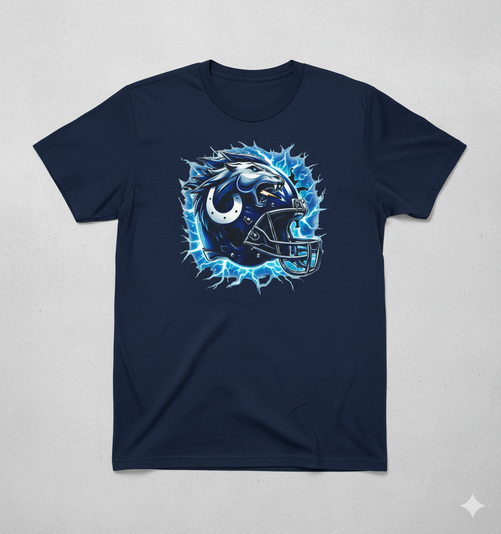 Indianapolis Colts Football Helmet T-Shirt.