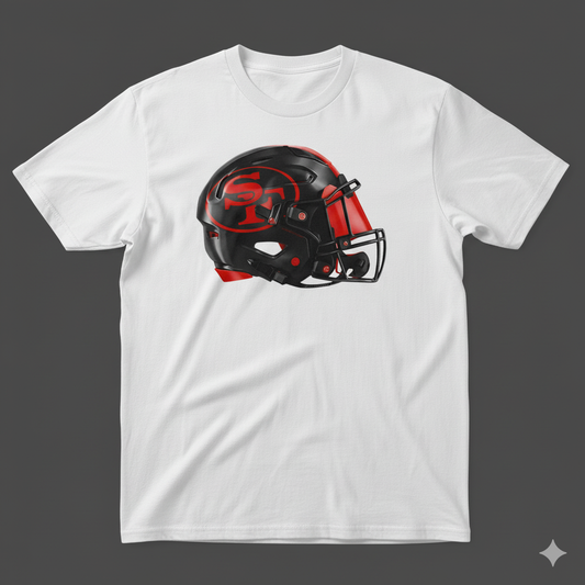 49ers Black and Red Concept Helmet T-shirt