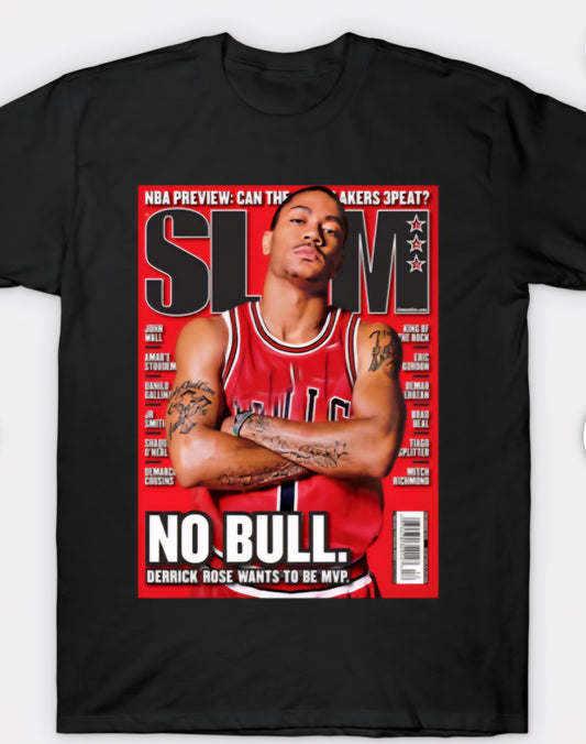 Derrick Rose "No Bull" Slam Magazine Cover T-Shirt