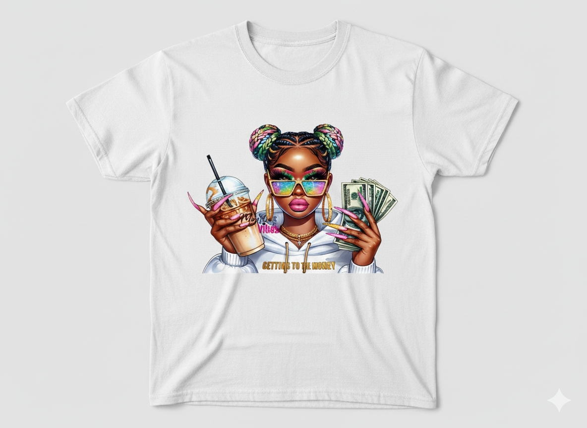 VIBES "Getting To The Money" Graphic T-shirt