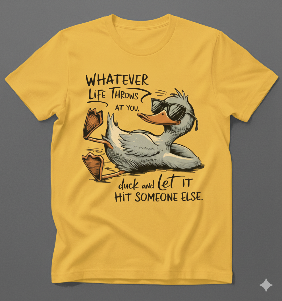 The "Whatever Life Throws at You" Duck T-Shirt