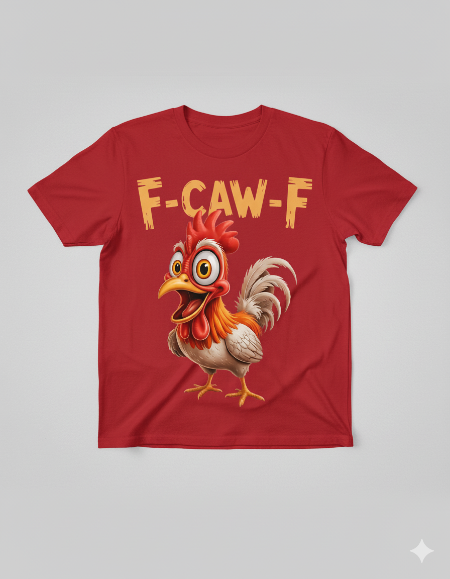 Crazy Chicken "F-CAW-F" Graphic Tee