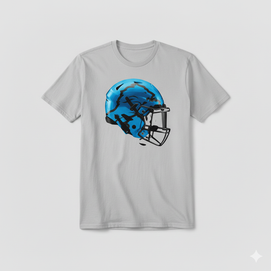 Lions Blue Football Helmet T-Shirt