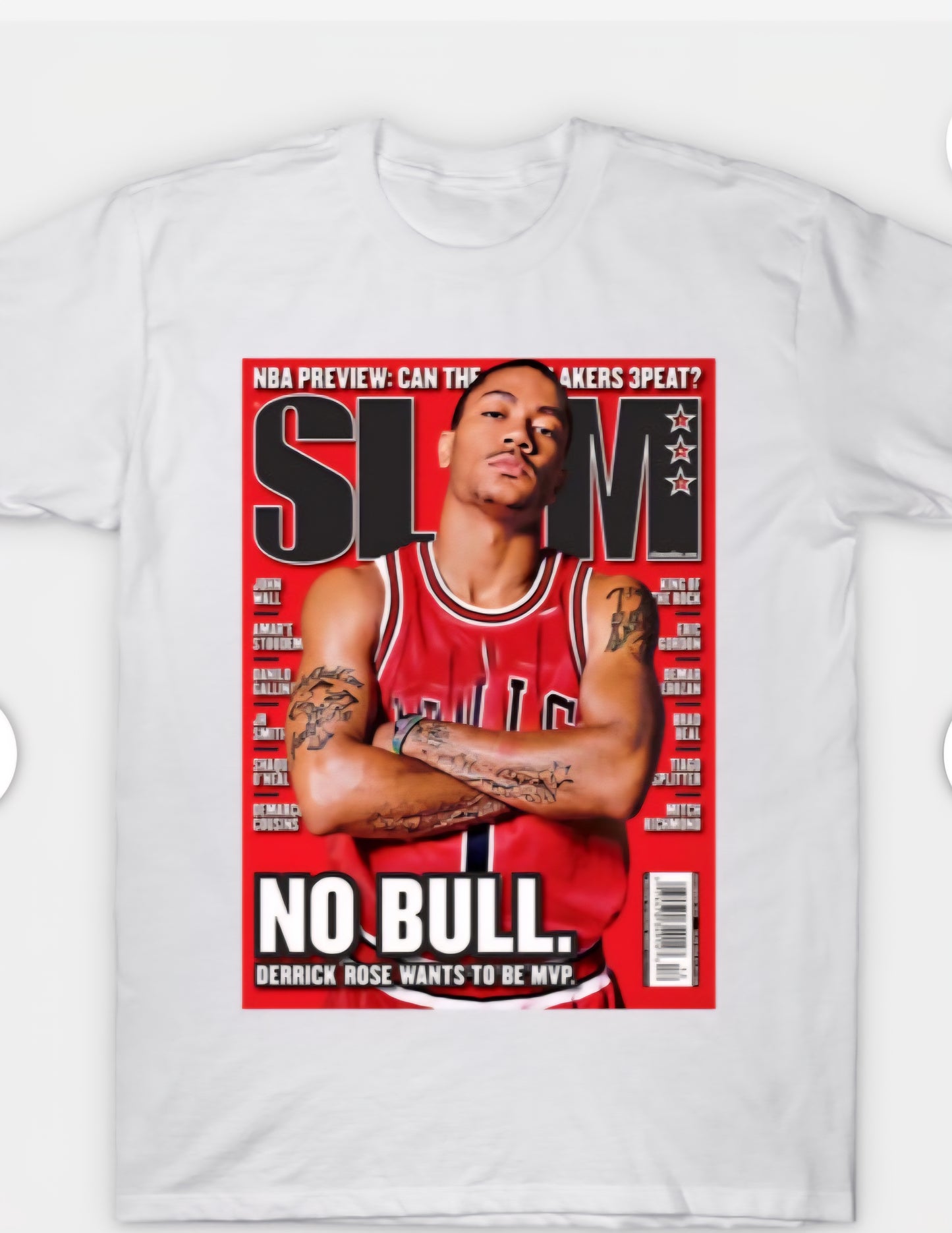 Derrick Rose "No Bull" Slam Magazine Cover T-Shirt
