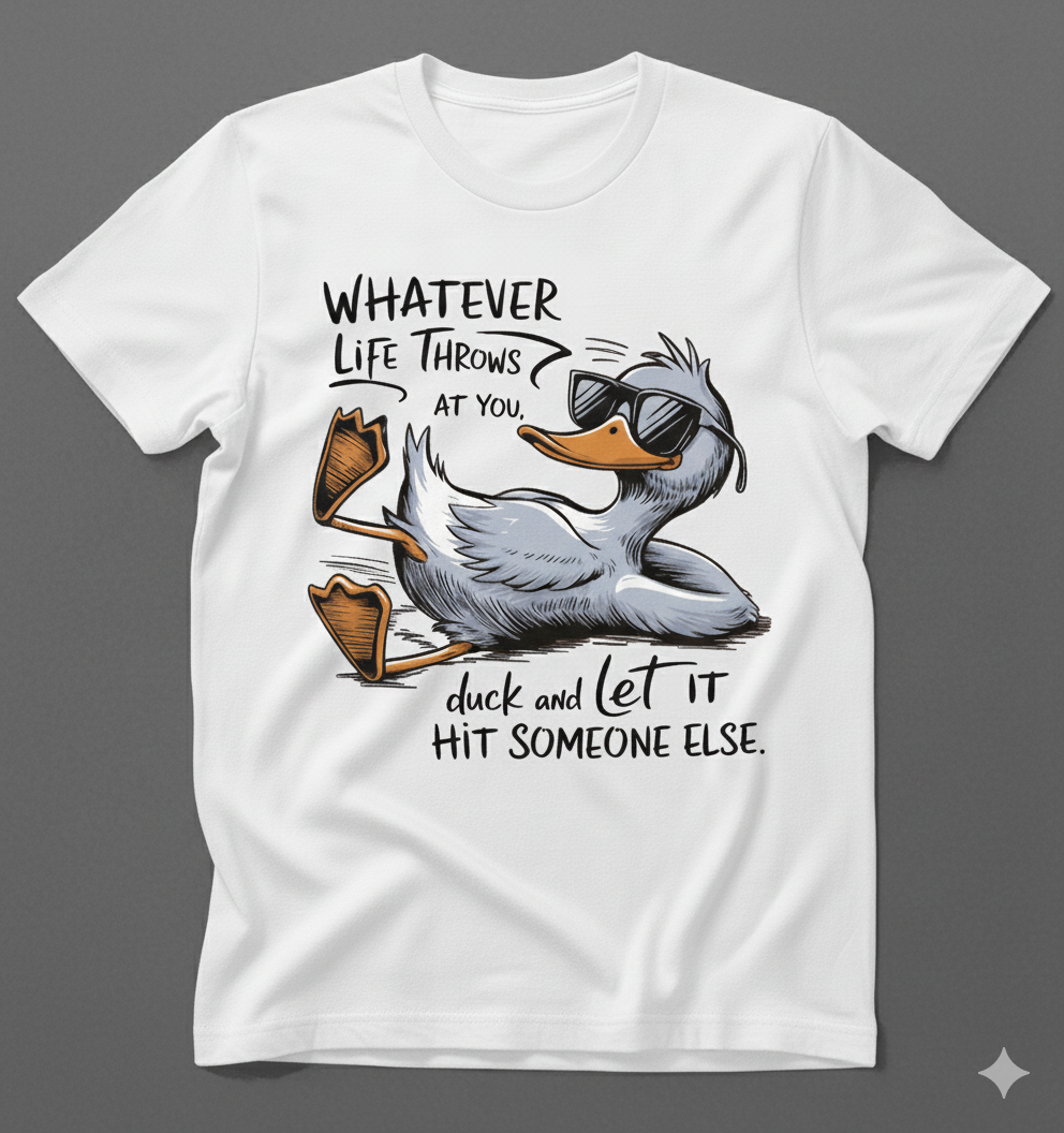 The "Whatever Life Throws at You" Duck T-Shirt