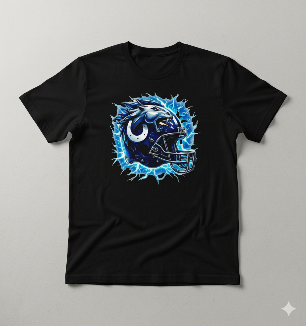 Indianapolis Colts Football Helmet T-Shirt.