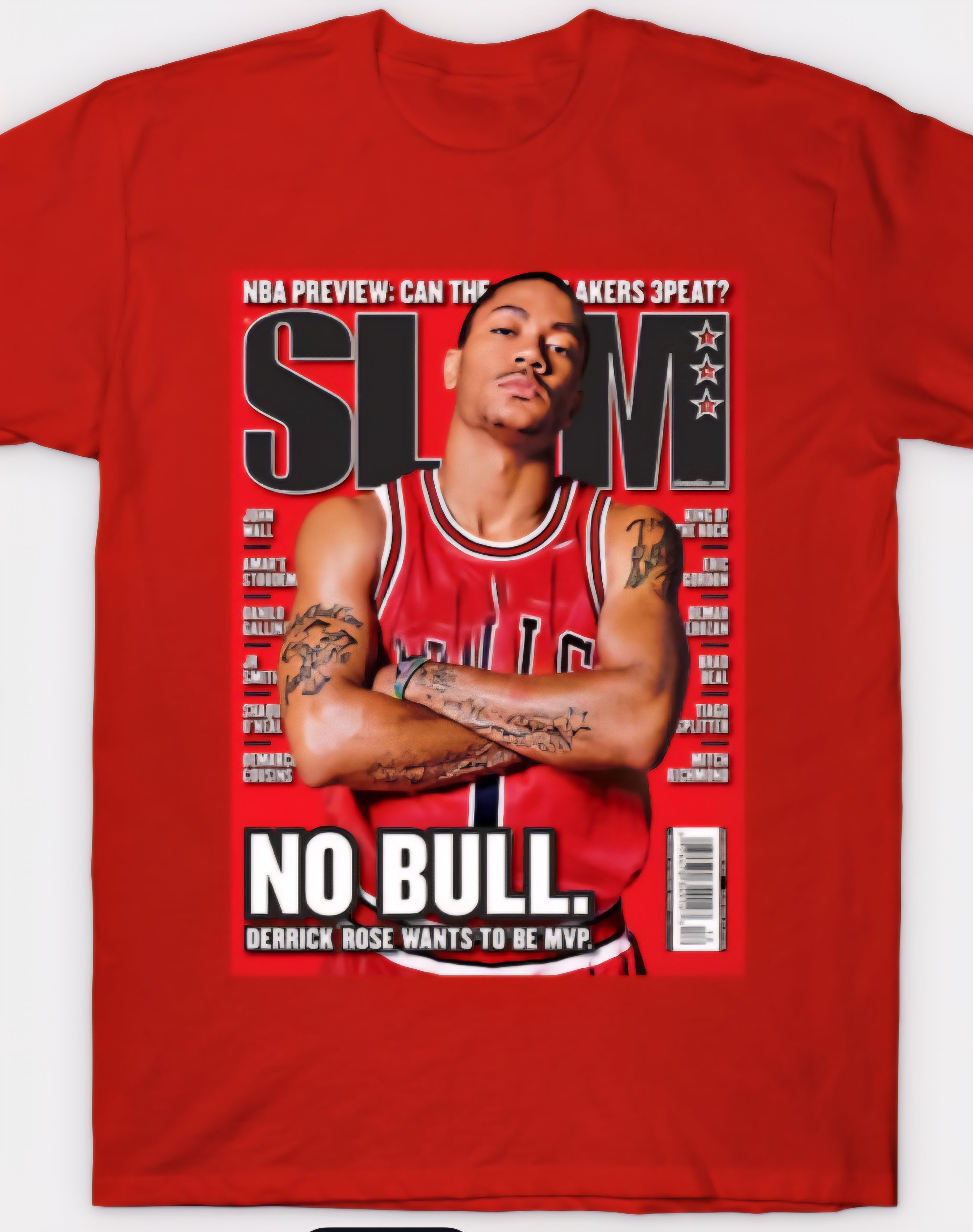 Derrick Rose "No Bull" Slam Magazine Cover T-Shirt