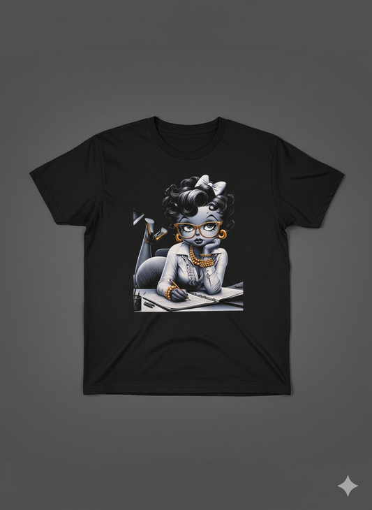 Elegant and Professional Black Woman Graphic T-Shirt